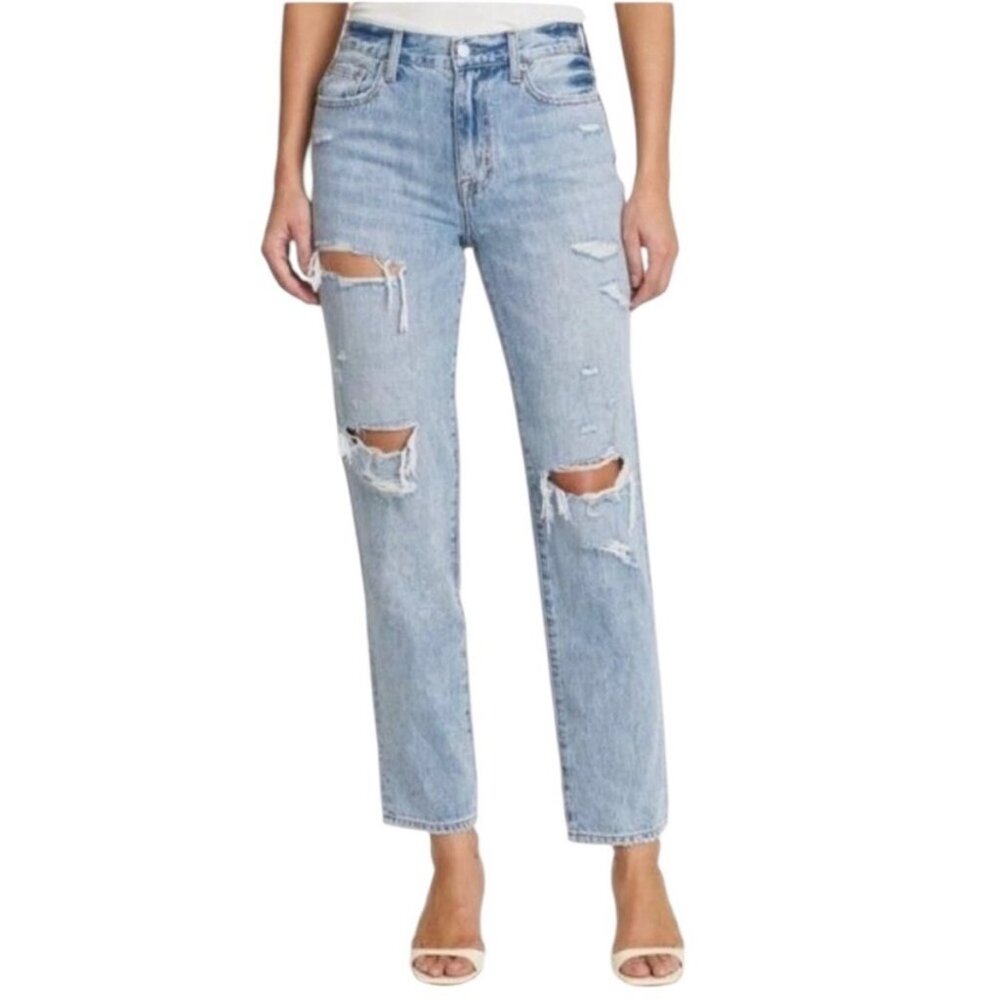 Pistola Womens Presley Hi Rise Relaxed Roller Jeans Primetime Distressed size 26